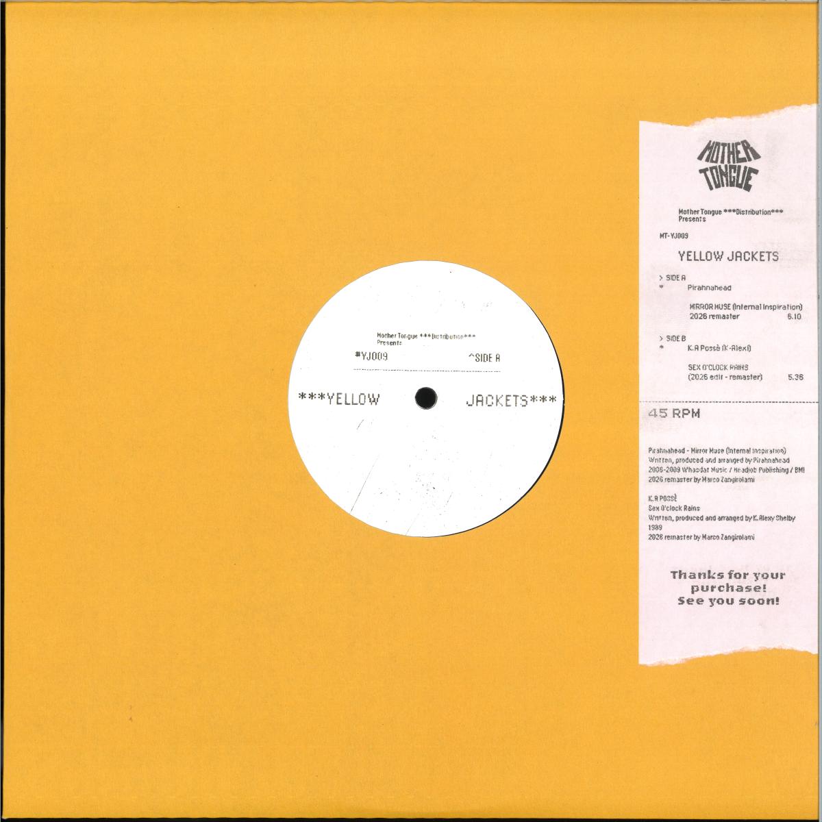 Pirahnahead / K.A. Posse / Pirahnahead / K.A. Posse - Yellow Jackets Vol.9 / Yellow Jackets YJ009 - Vinyl — album cover artwork