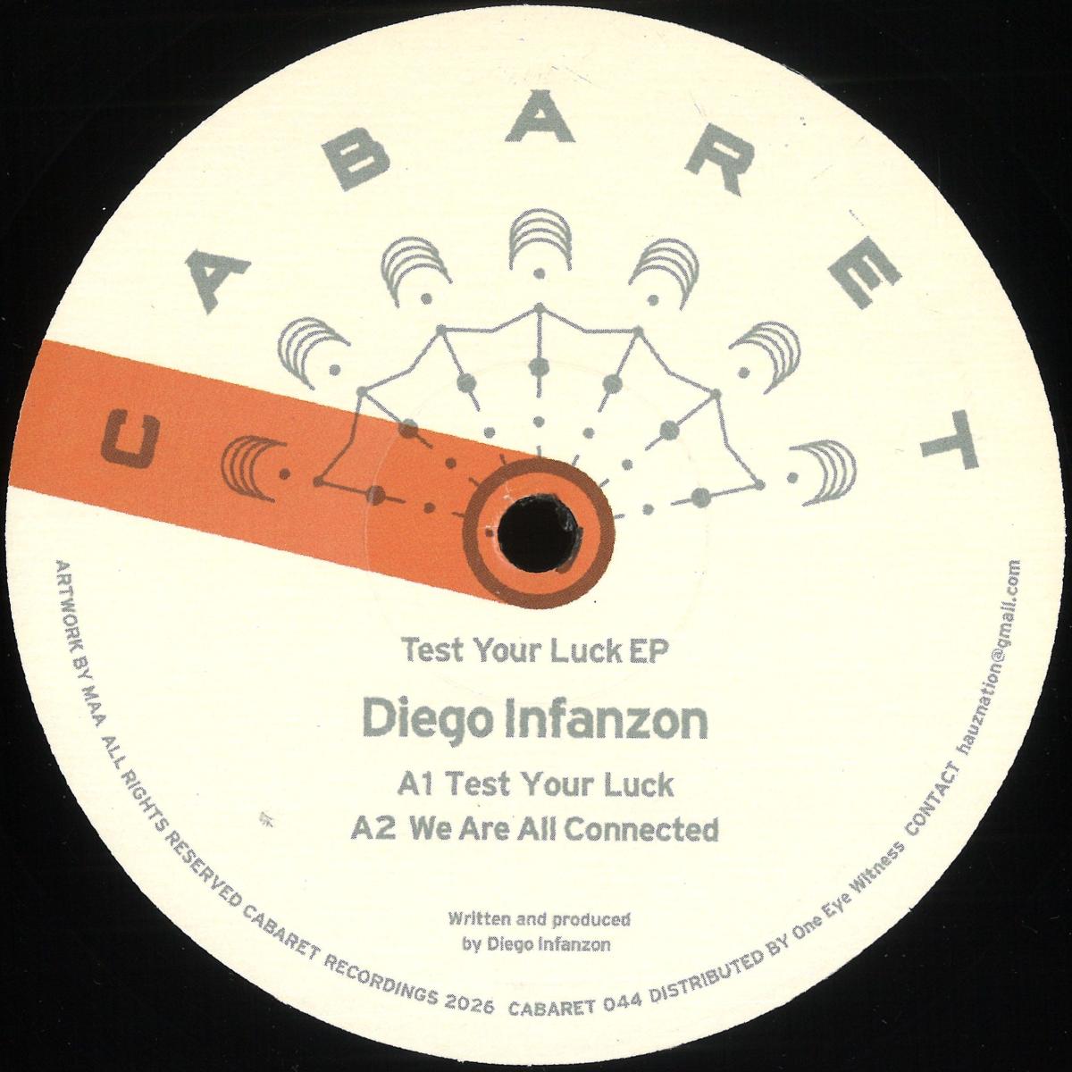 Diego Infanzon / Diego Infanzon - Test Your Luck / Cabaret Recordings CABARET044 - Vinyl — album cover artwork